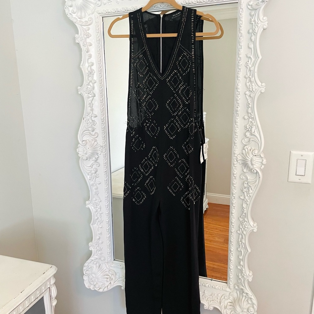 NWT $250 religion Jet Black Enterprise Beaded Jumpsuit